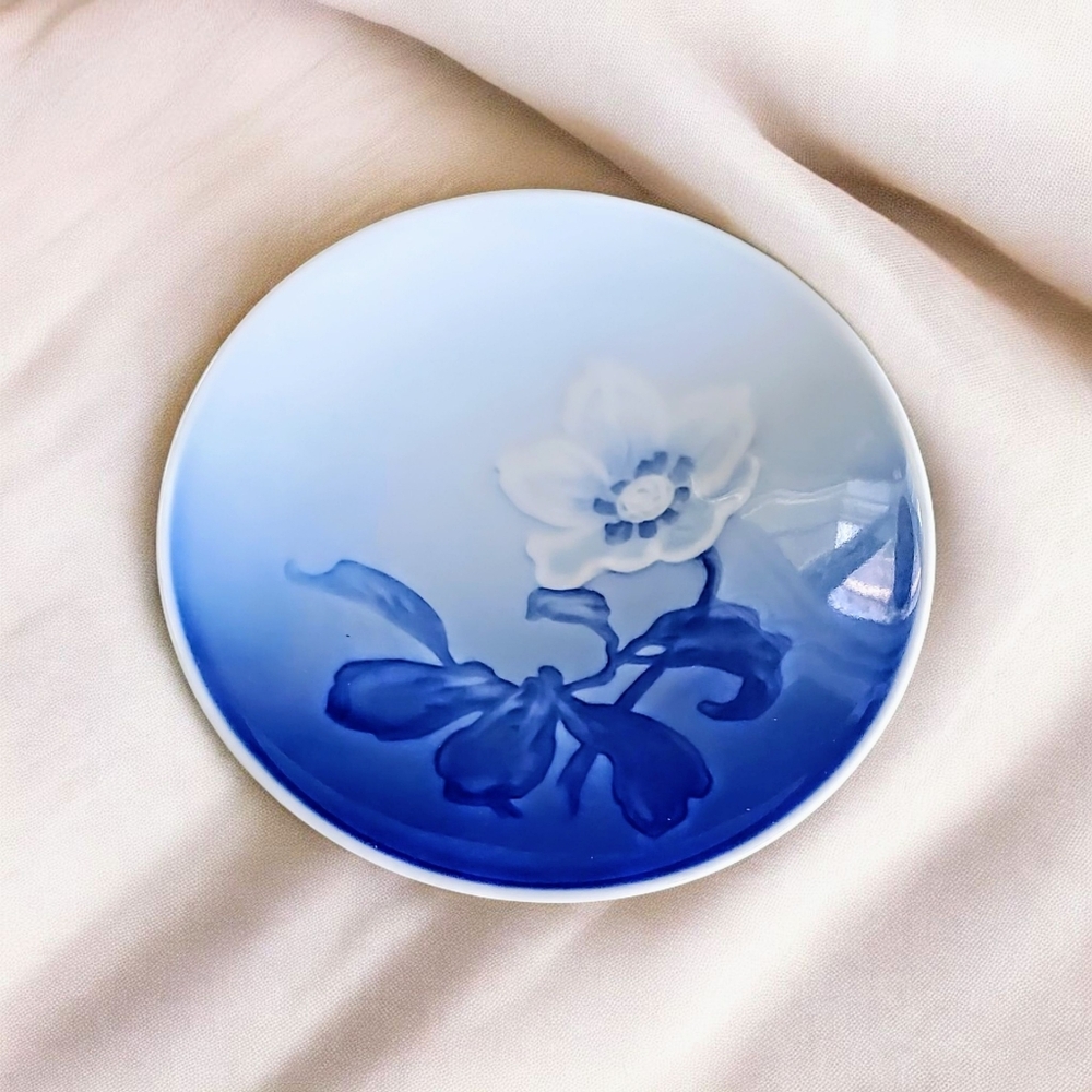 Vintage Bing & Grondhal Christmas Rose Butter Plate,Trinket Dish, Decor 4.25"